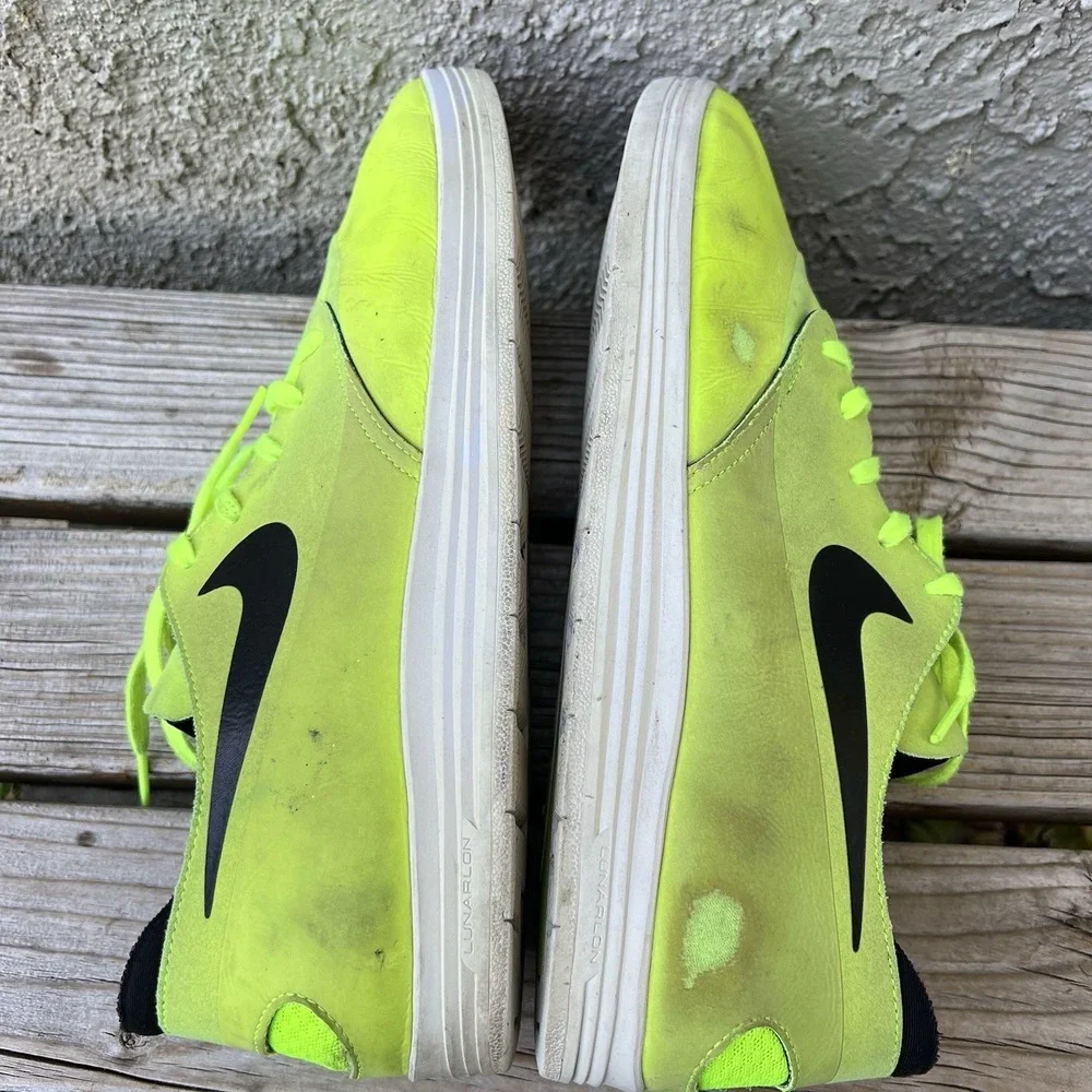 Nike Shoes Men Size 13 SB Lunarlon Oneshot Volt Neon Green